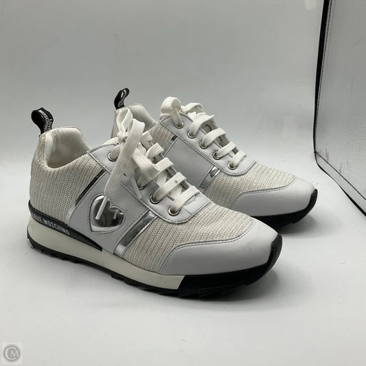 Shoes Athletic By Love Moschino In White, Size: 6.5