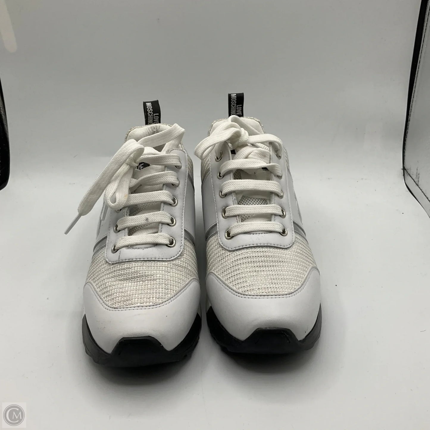 Shoes Athletic By Love Moschino In White, Size: 6.5