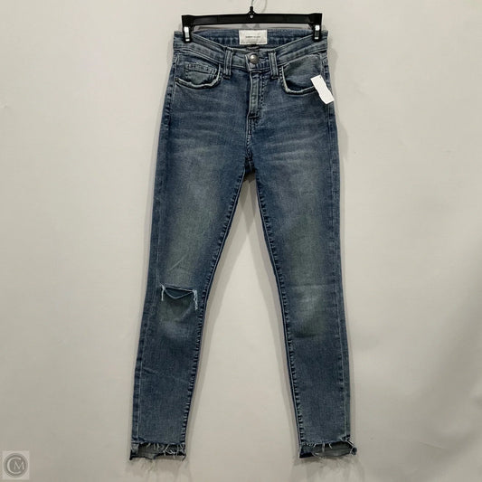 Jeans Skinny By Current Elliott In Blue Denim, Size: 0