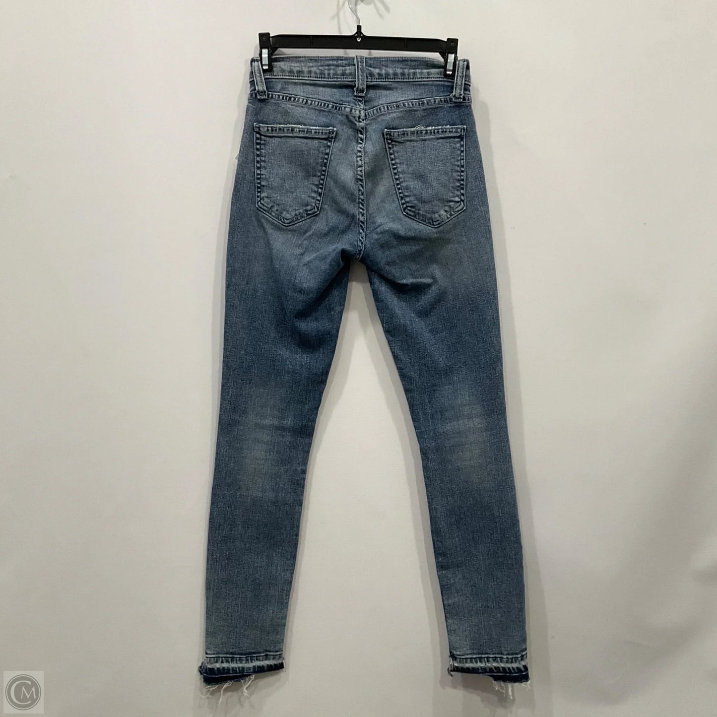Jeans Skinny By Current Elliott In Blue Denim, Size: 0