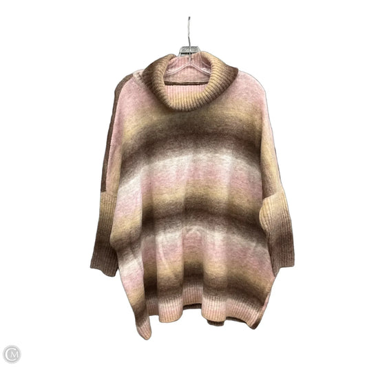 Sweater By Loft In Brown & Pink, Size: M