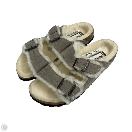 Sandals Flats By Birkenstock In Grey, Size: 5