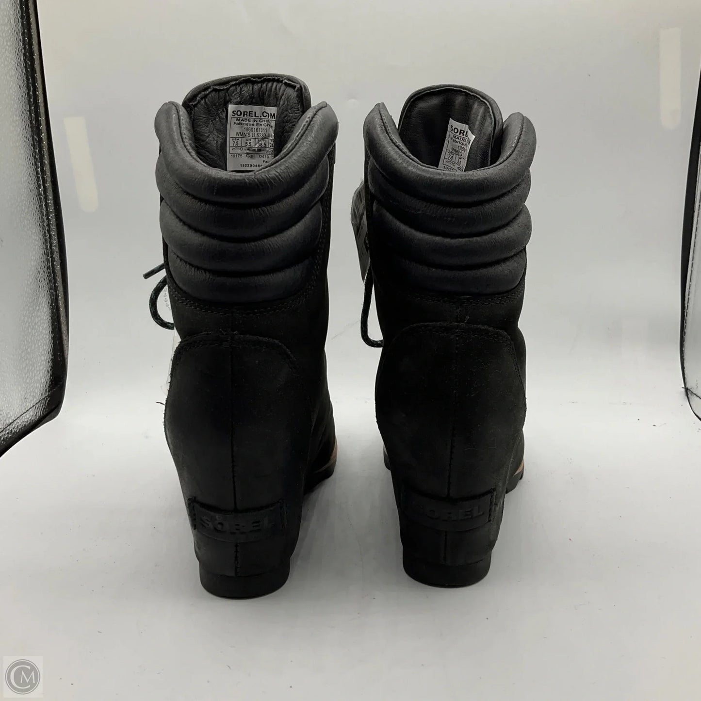 Boots Ankle Heels By Sorel In Black, Size: 7.5