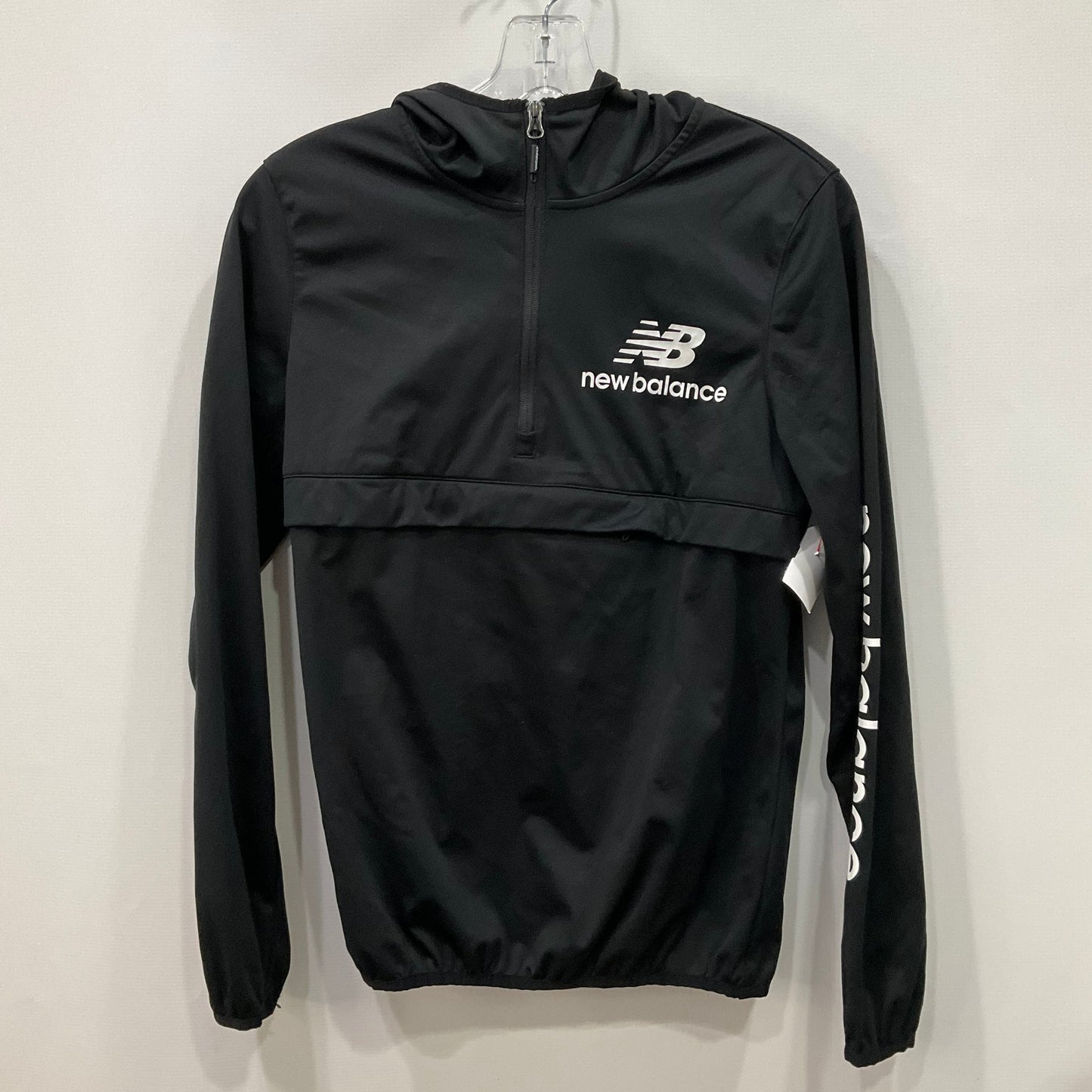 Athletic Sweatshirt Hoodie By New Balance In Black, Size: S