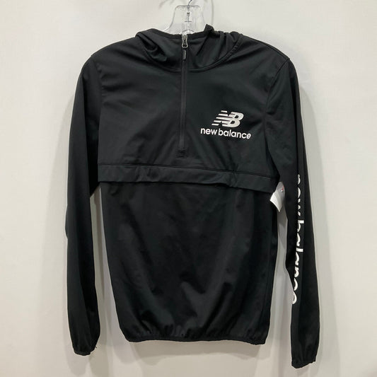 Athletic Sweatshirt Hoodie By New Balance In Black, Size: S