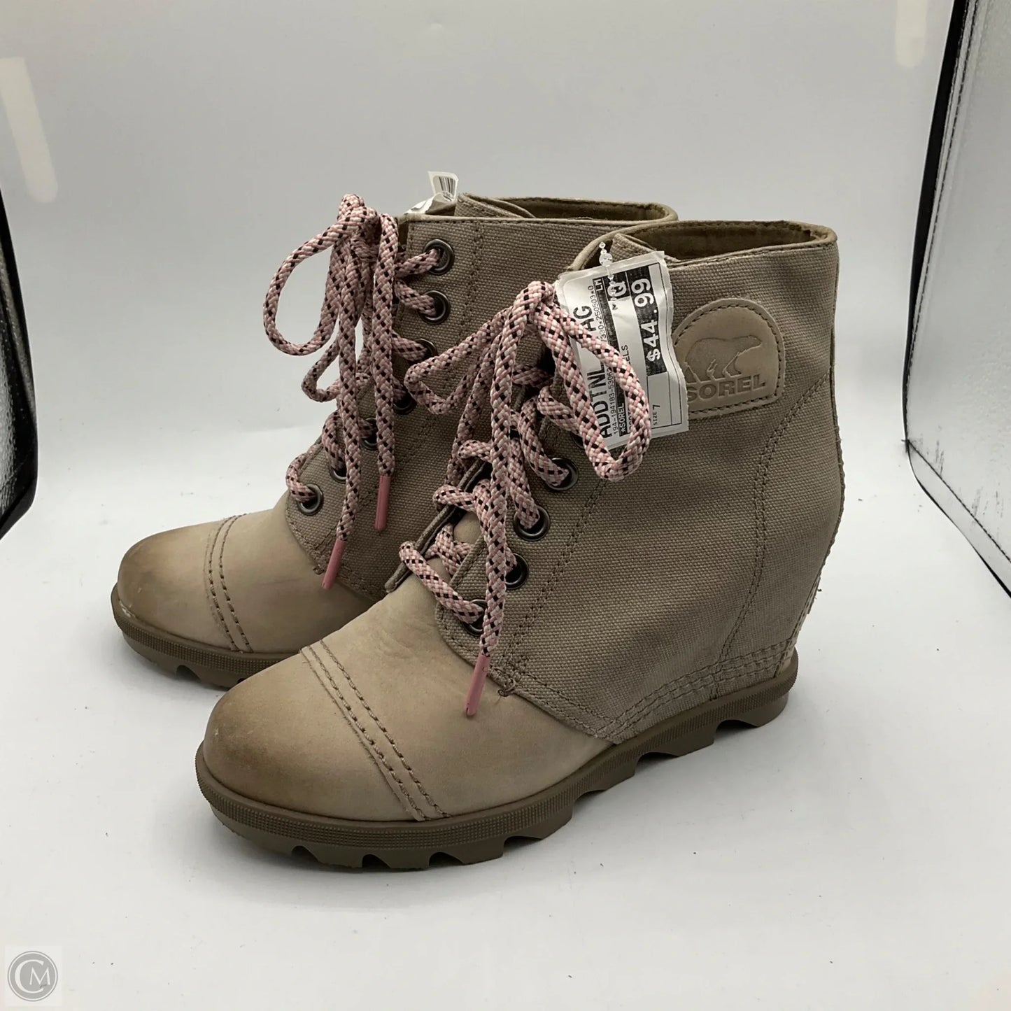 Boots Ankle Heels By Sorel In Taupe, Size: 7