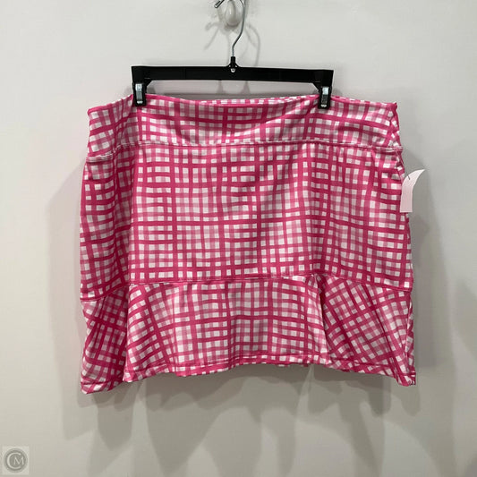 Athletic Skirt By Vineyard Vines In Pink & White, Size: Xl