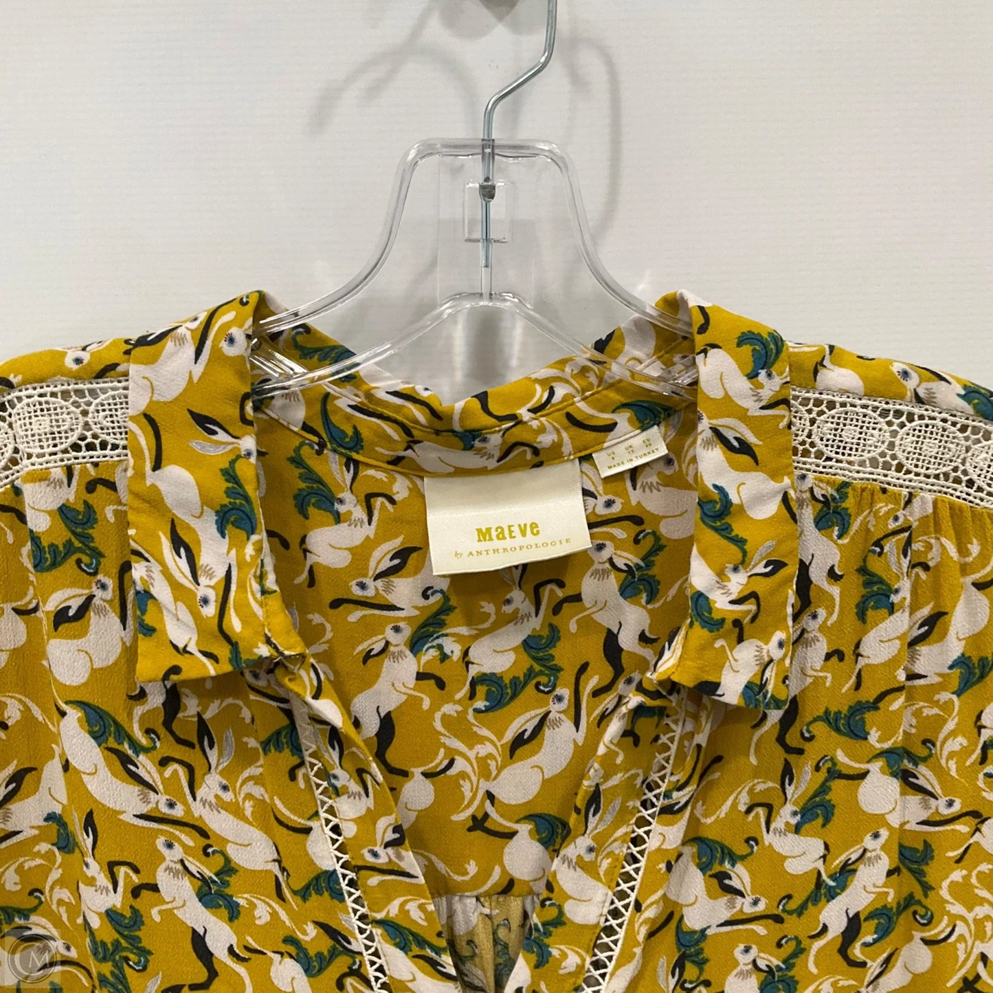 Blouse Long Sleeve By Maeve In Yellow, Size: M