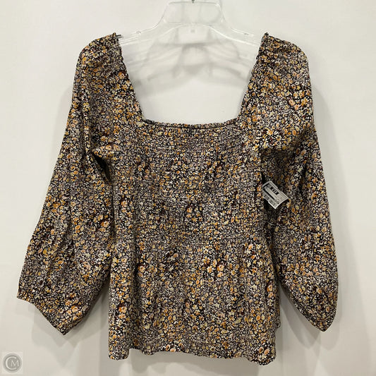Top Long Sleeve By Madewell In Floral Print, Size: S