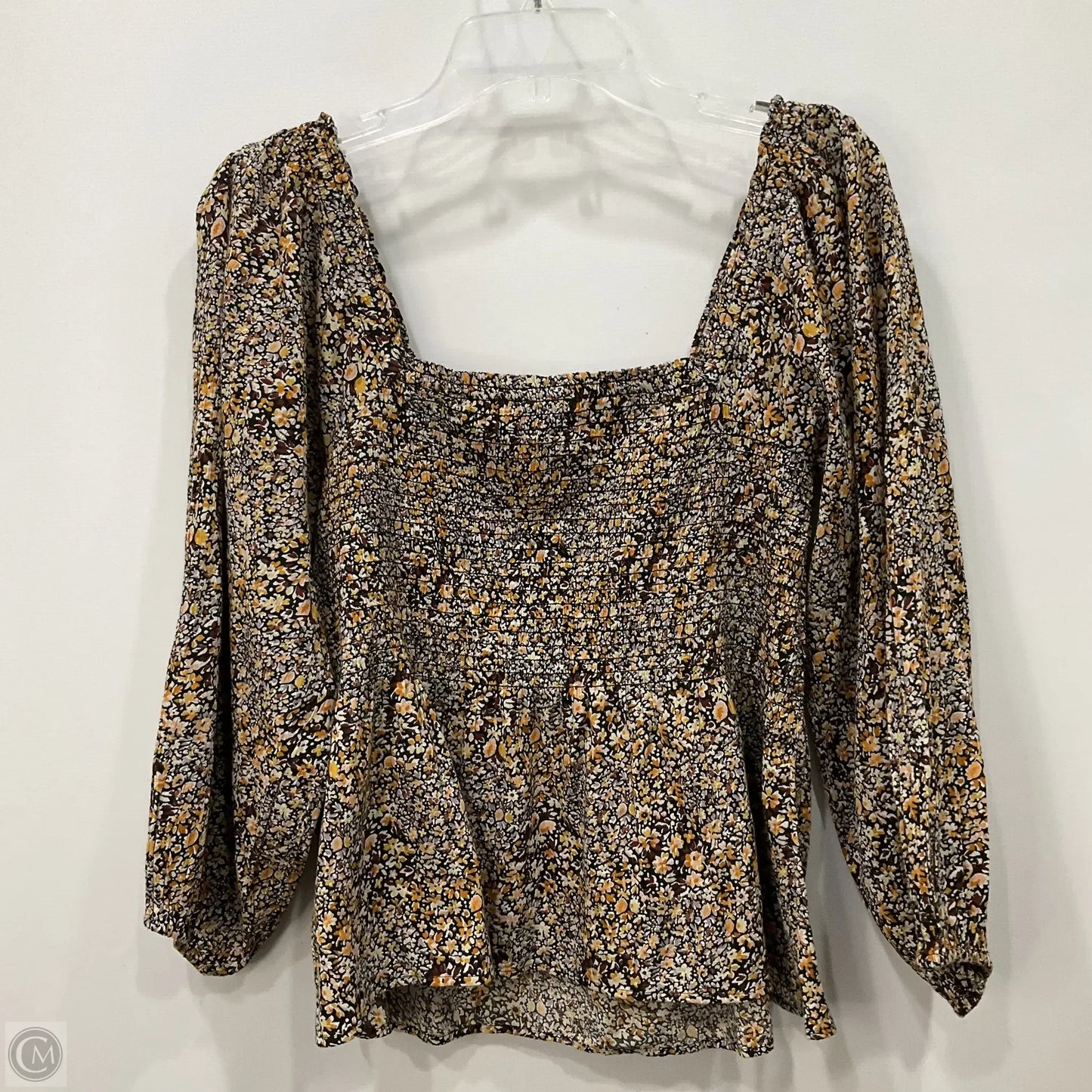 Top Long Sleeve By Madewell In Floral Print, Size: S