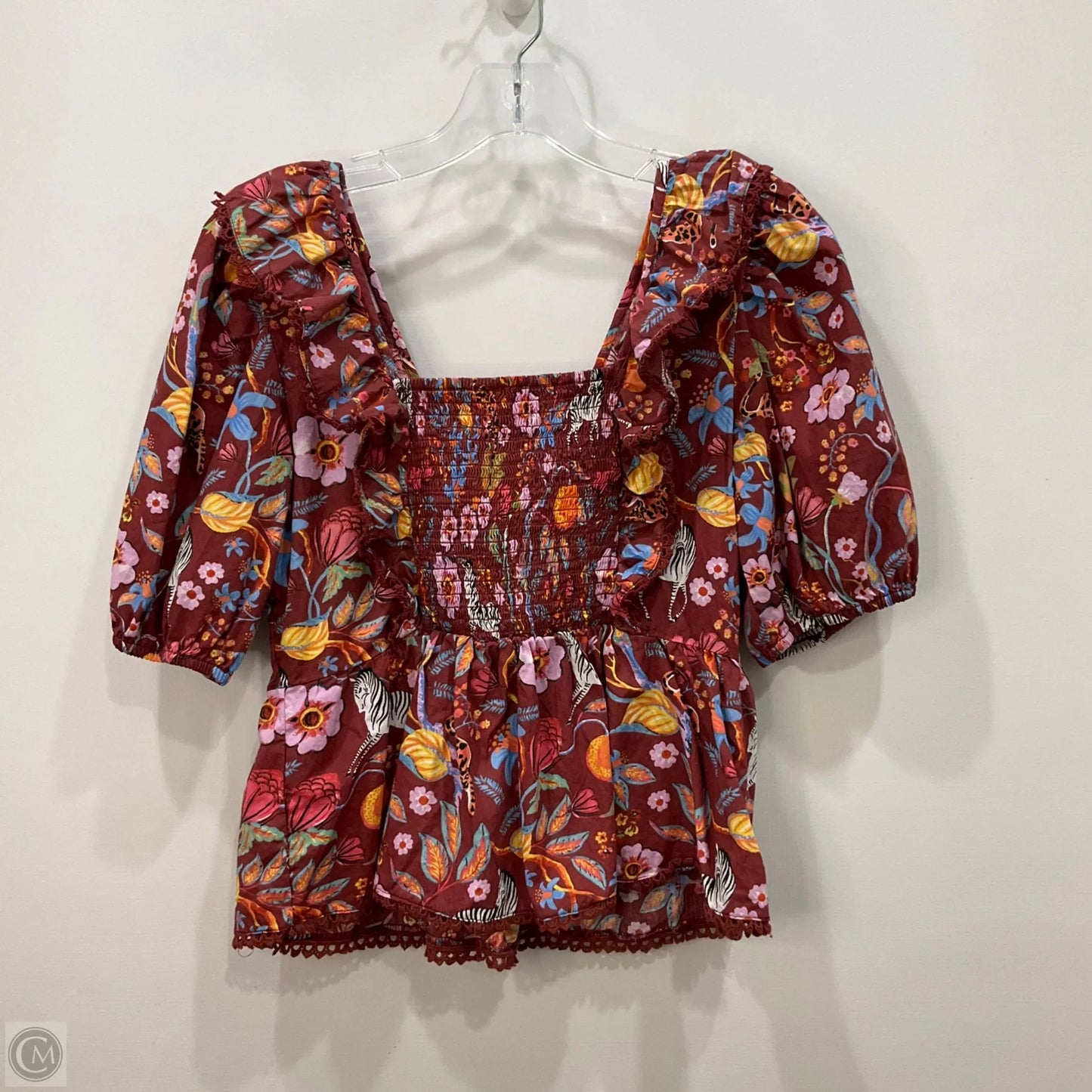 Top Short Sleeve By Maeve In Floral Print, Size: S