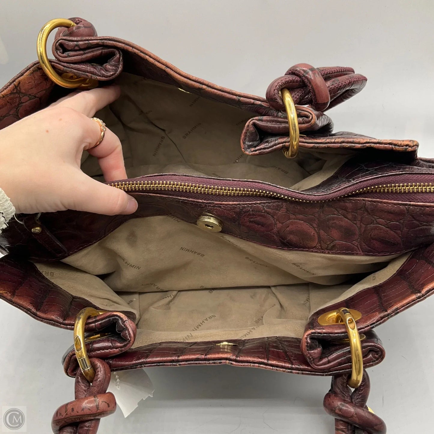 Handbag Designer By Brahmin, Size: Medium