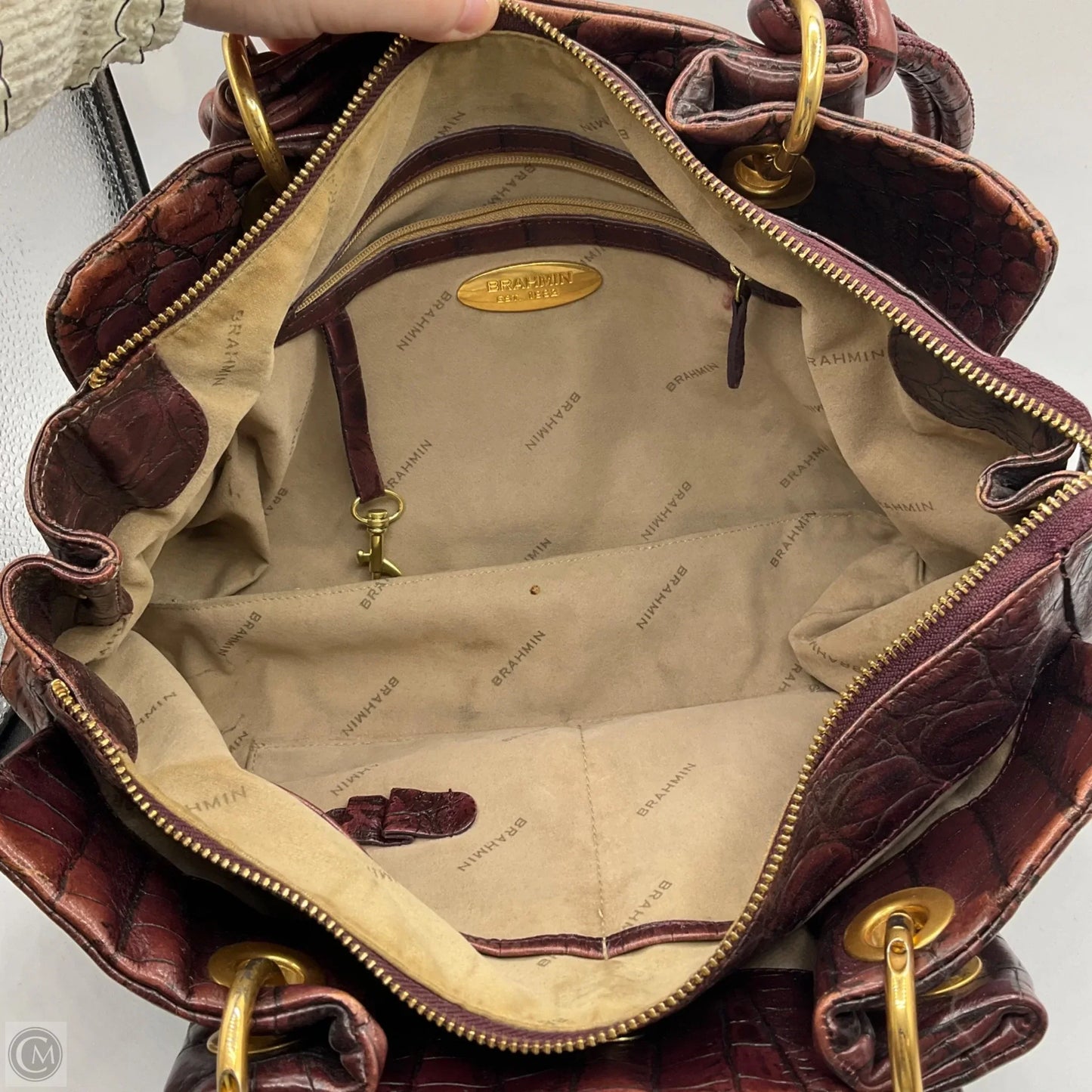 Handbag Designer By Brahmin, Size: Medium