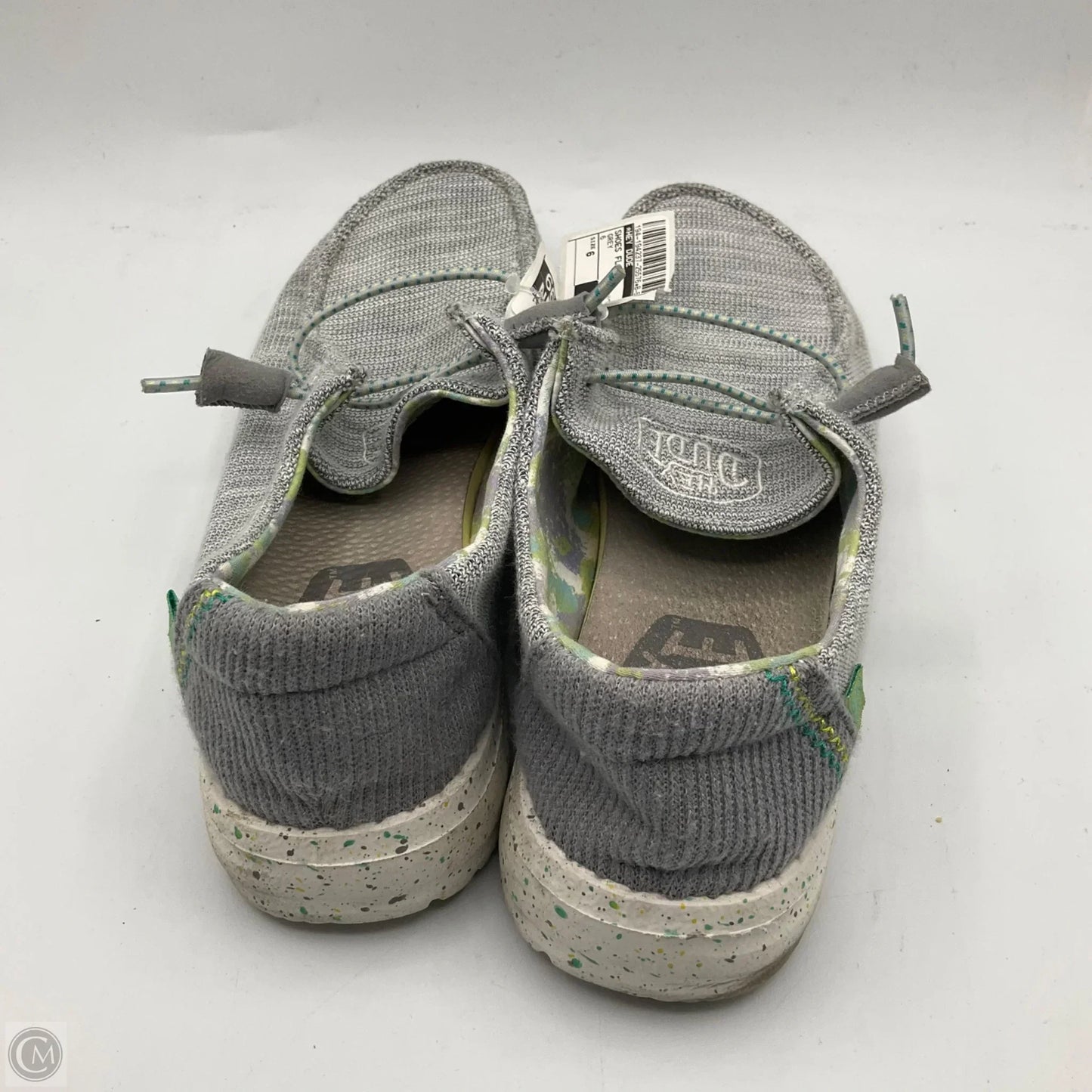 Shoes Flats By Hey Dude In Grey, Size: 6