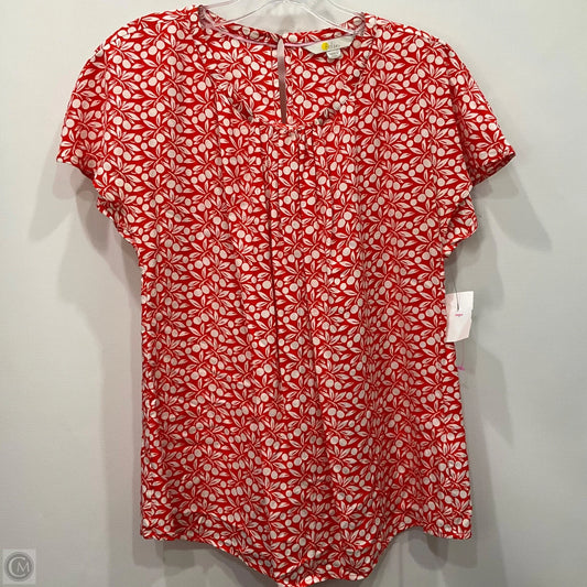 Blouse Short Sleeve By Boden In Red, Size: M