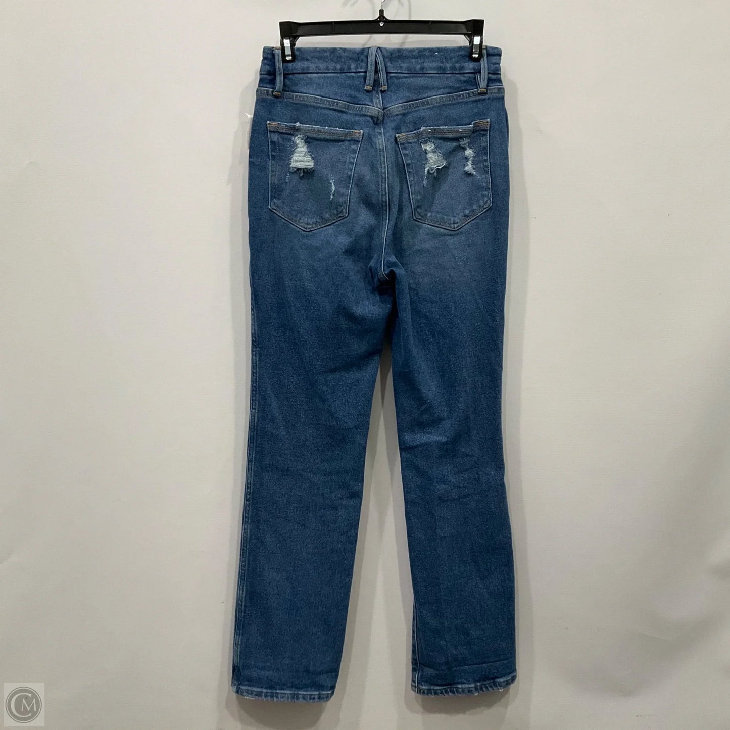 Jeans Straight By Good American In Blue Denim, Size: 0