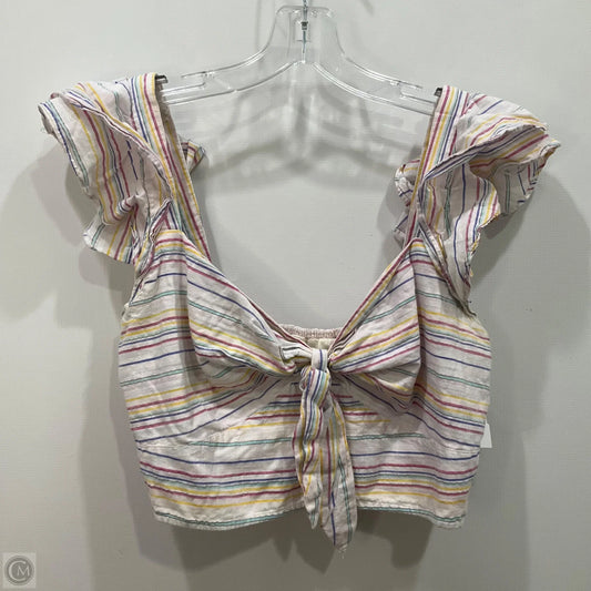 Top Sleeveless By Maeve In Striped Pattern, Size: M