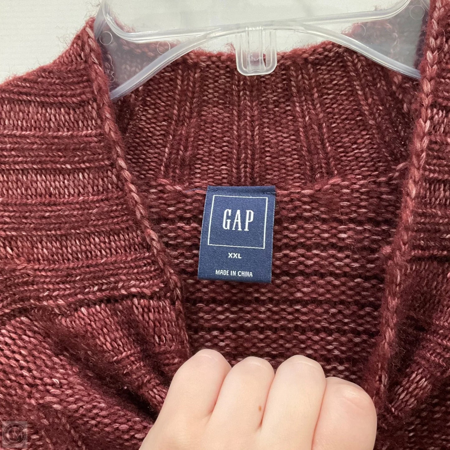 Sweater By Gap In Maroon, Size: Xxl