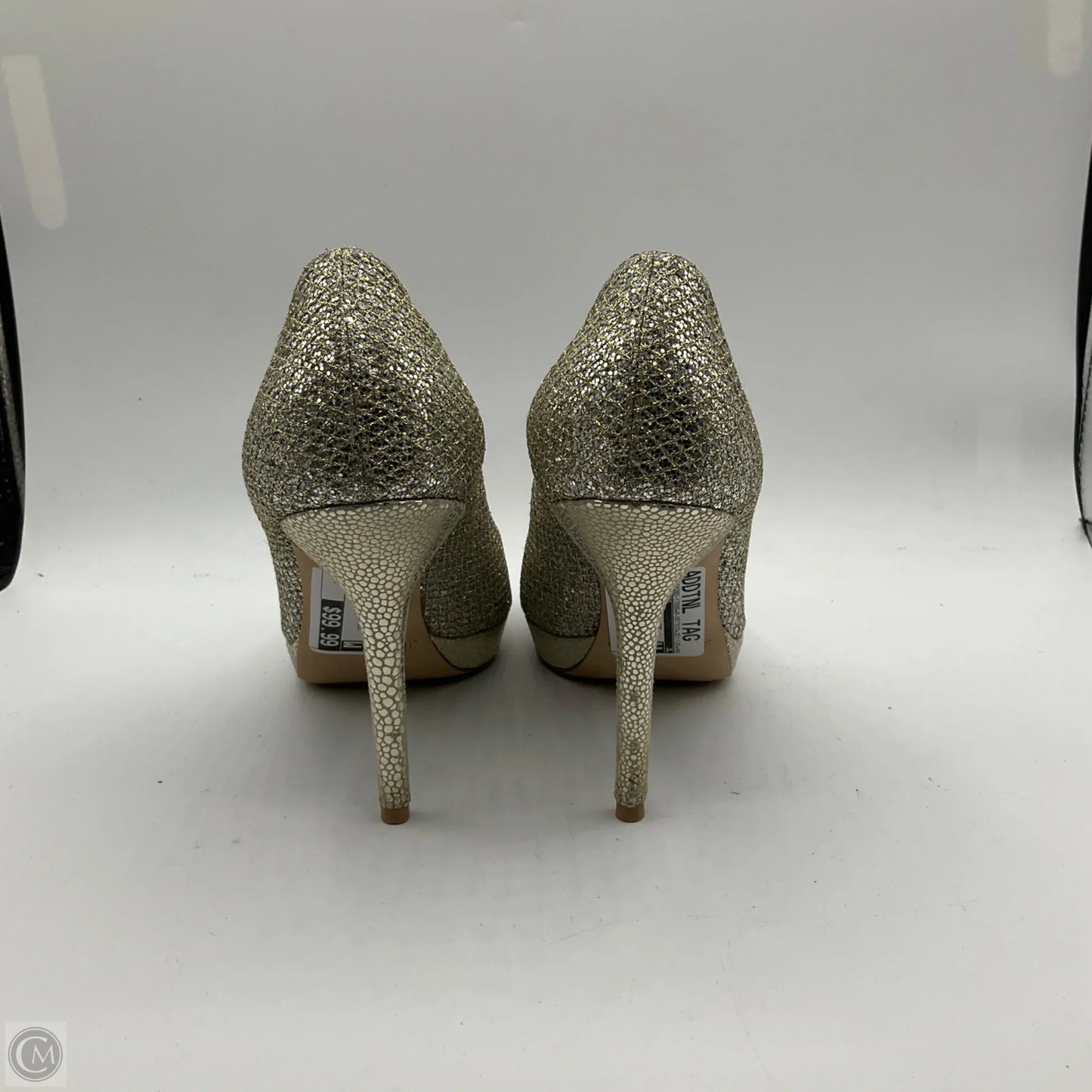 Shoes Luxury Designer By Jimmy Choo In Gold, Size: 7