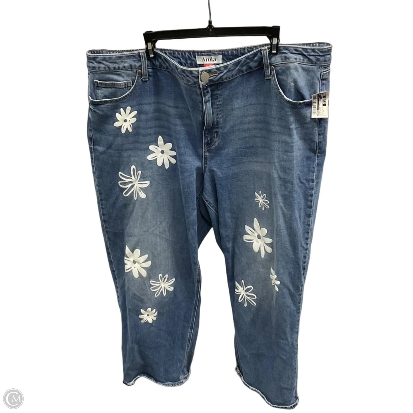 Jeans Wide Leg By Arula In Blue Denim, Size: 20