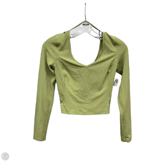 Athletic Top Long Sleeve Crewneck By Lululemon In Green, Size: 2
