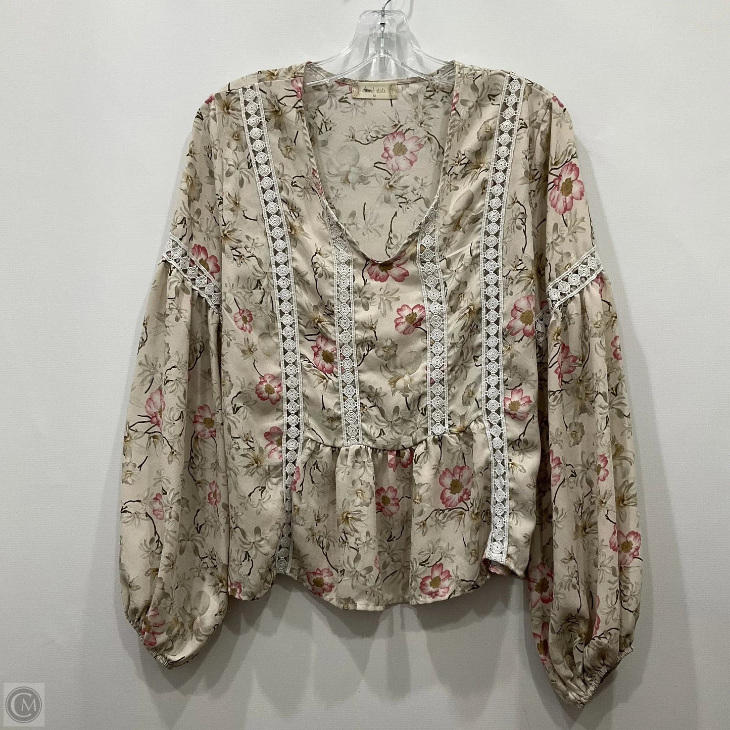 Top Long Sleeve By Altard State In Floral Print, Size: M