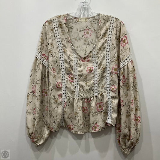 Top Long Sleeve By Altard State In Floral Print, Size: M
