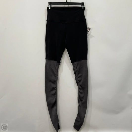Athletic Leggings By Alo In Black & Grey, Size: S