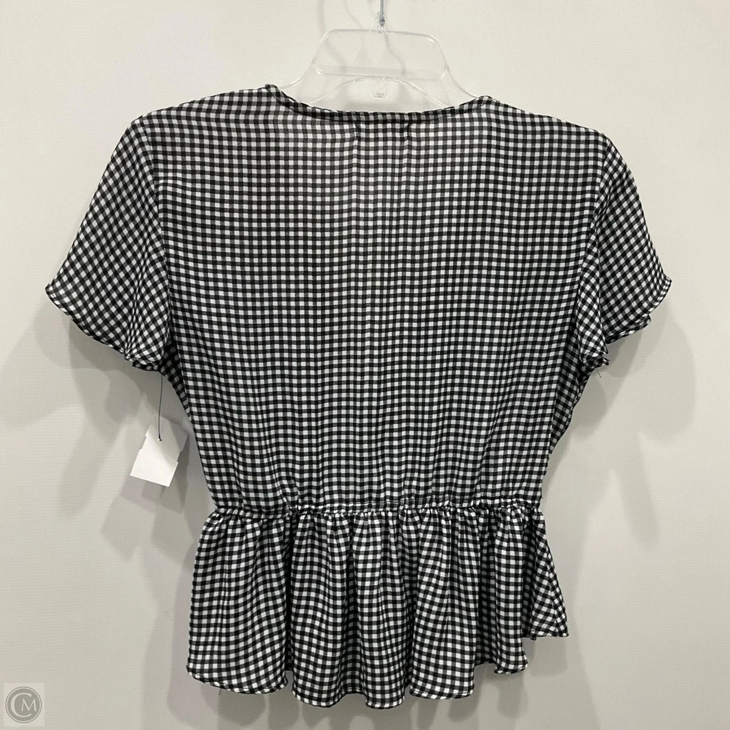 Top Short Sleeve By Altard State In Plaid Pattern, Size: S