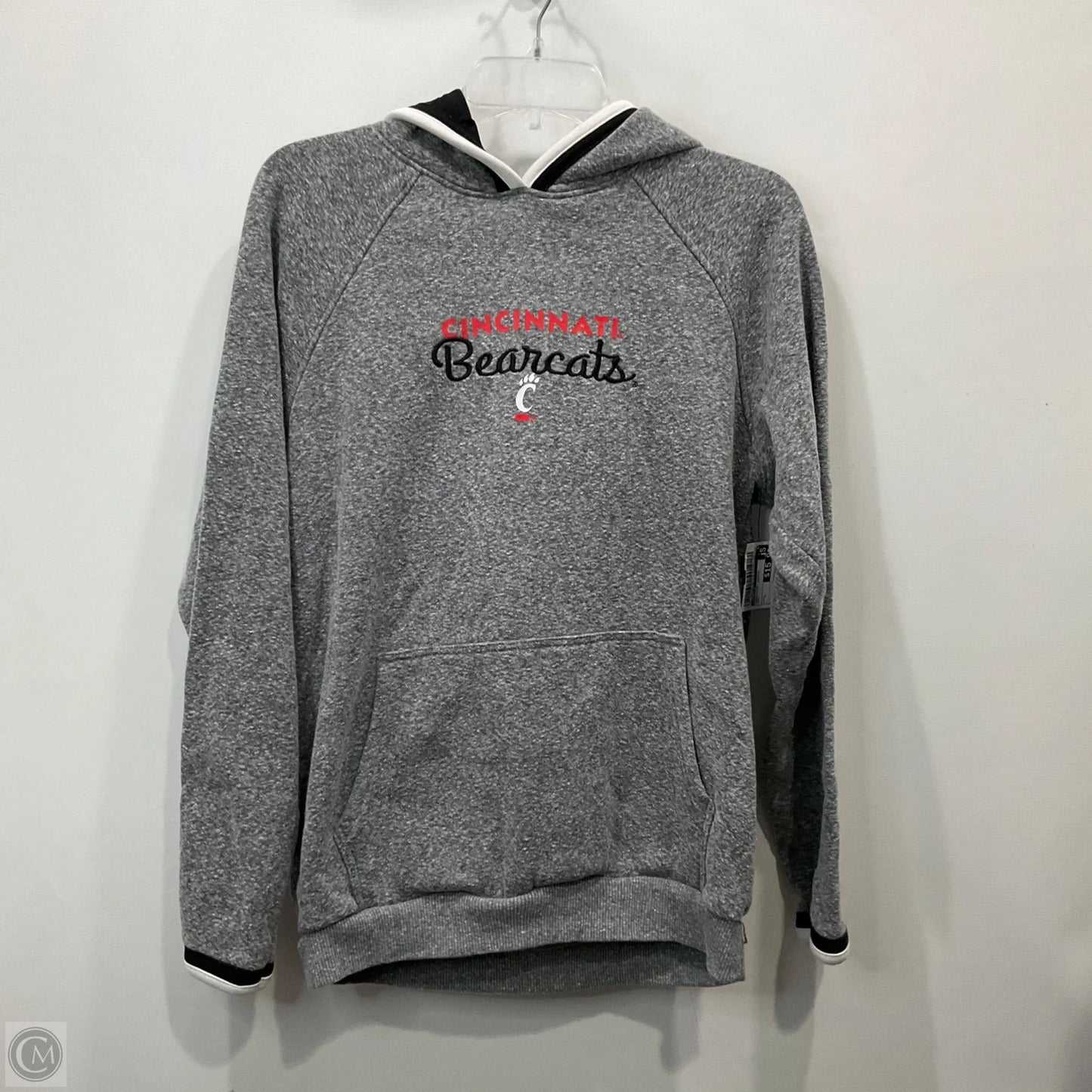 Sweatshirt Hoodie By Champion In Grey, Size: L