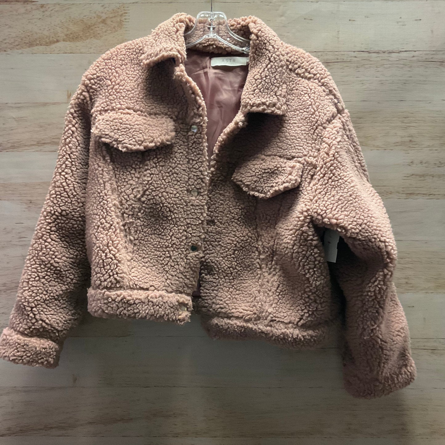 Coat Faux Fur & Sherpa By Astr In Pink, Size: S