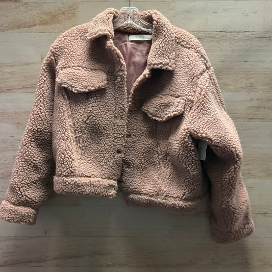 Coat Faux Fur & Sherpa By Astr In Pink, Size: S