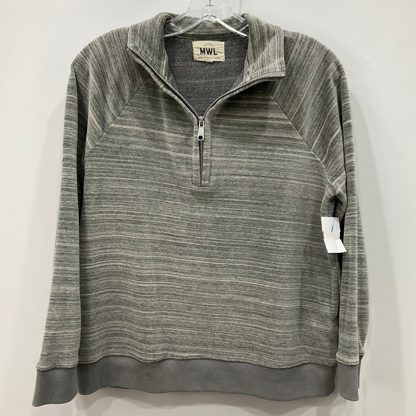 Top Long Sleeve By Madewell In Grey, Size: S