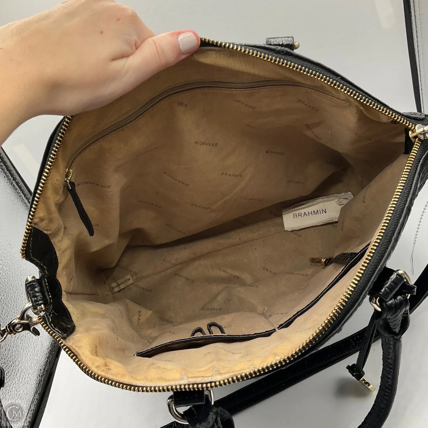 Handbag Designer By Brahmin, Size: Large