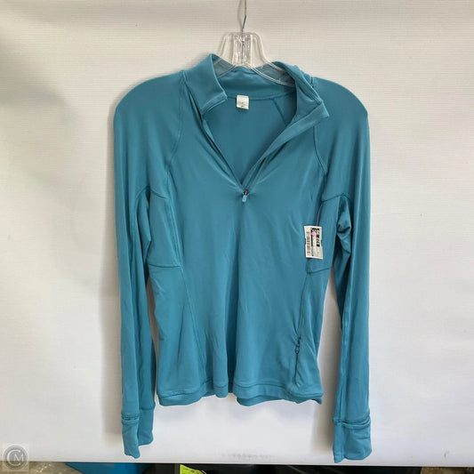 Athletic Top Long Sleeve Collar By Lululemon In Aqua, Size: 8