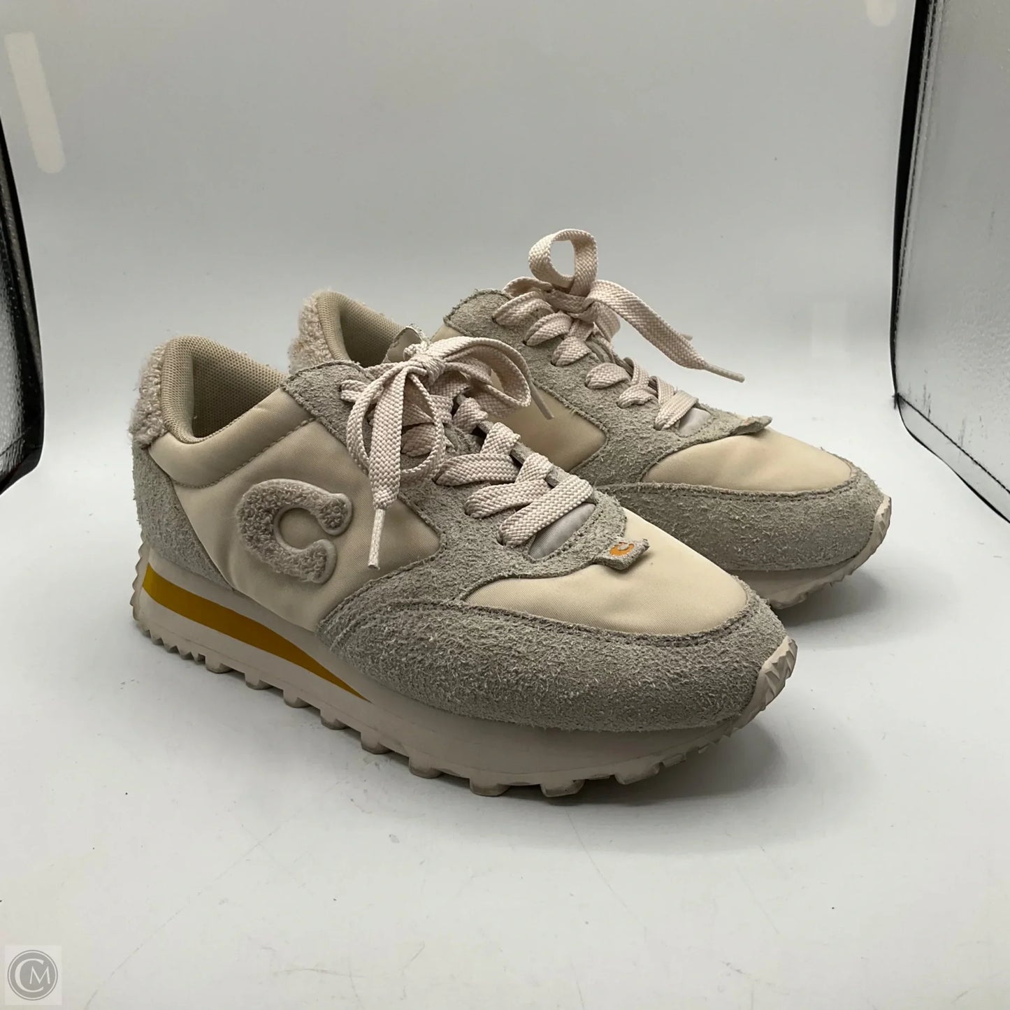 Shoes Designer By Coach In Beige, Size: 7.5