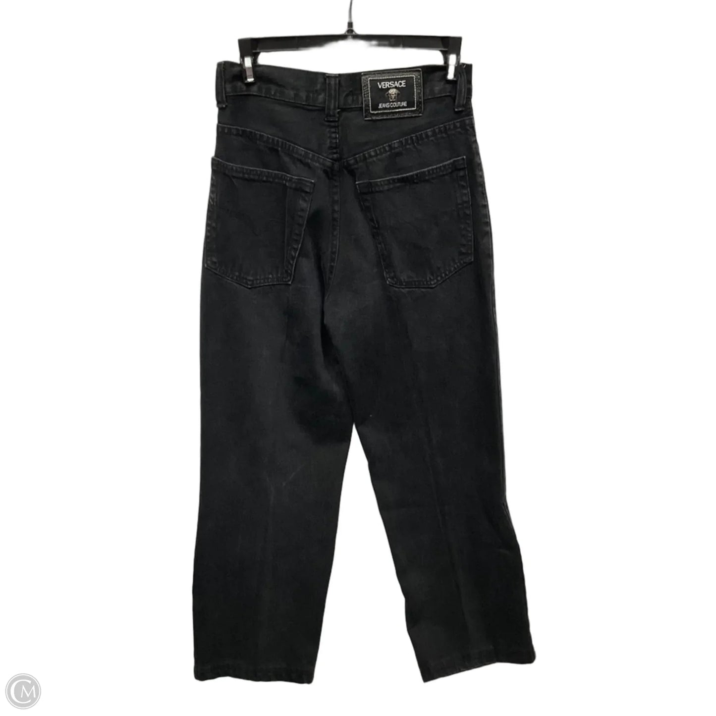 Jeans Luxury Designer By Versace In Black Denim, Size: 4
