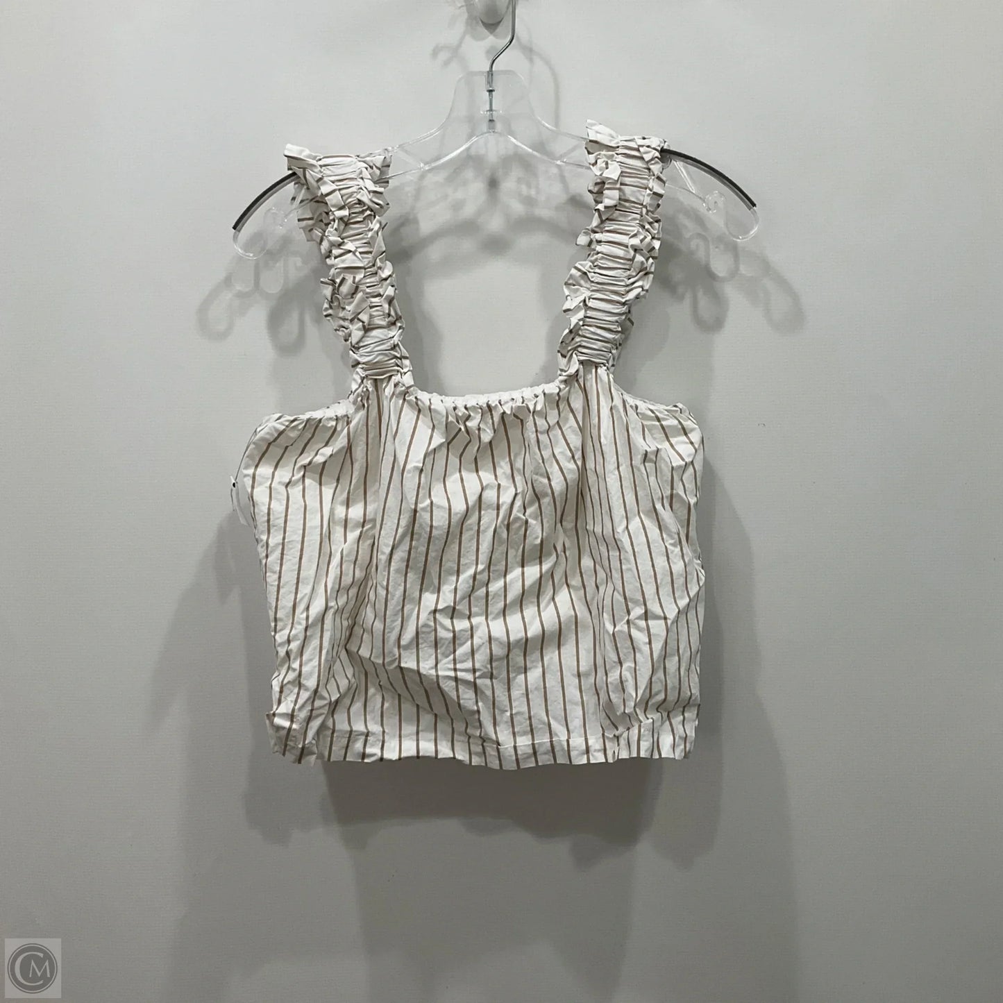 Top Sleeveless By Frame In Striped Pattern, Size: S