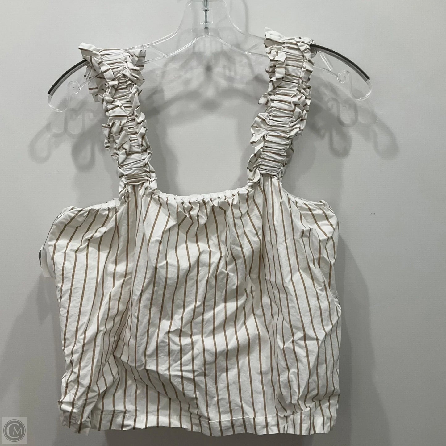 Top Sleeveless By Frame In Striped Pattern, Size: S