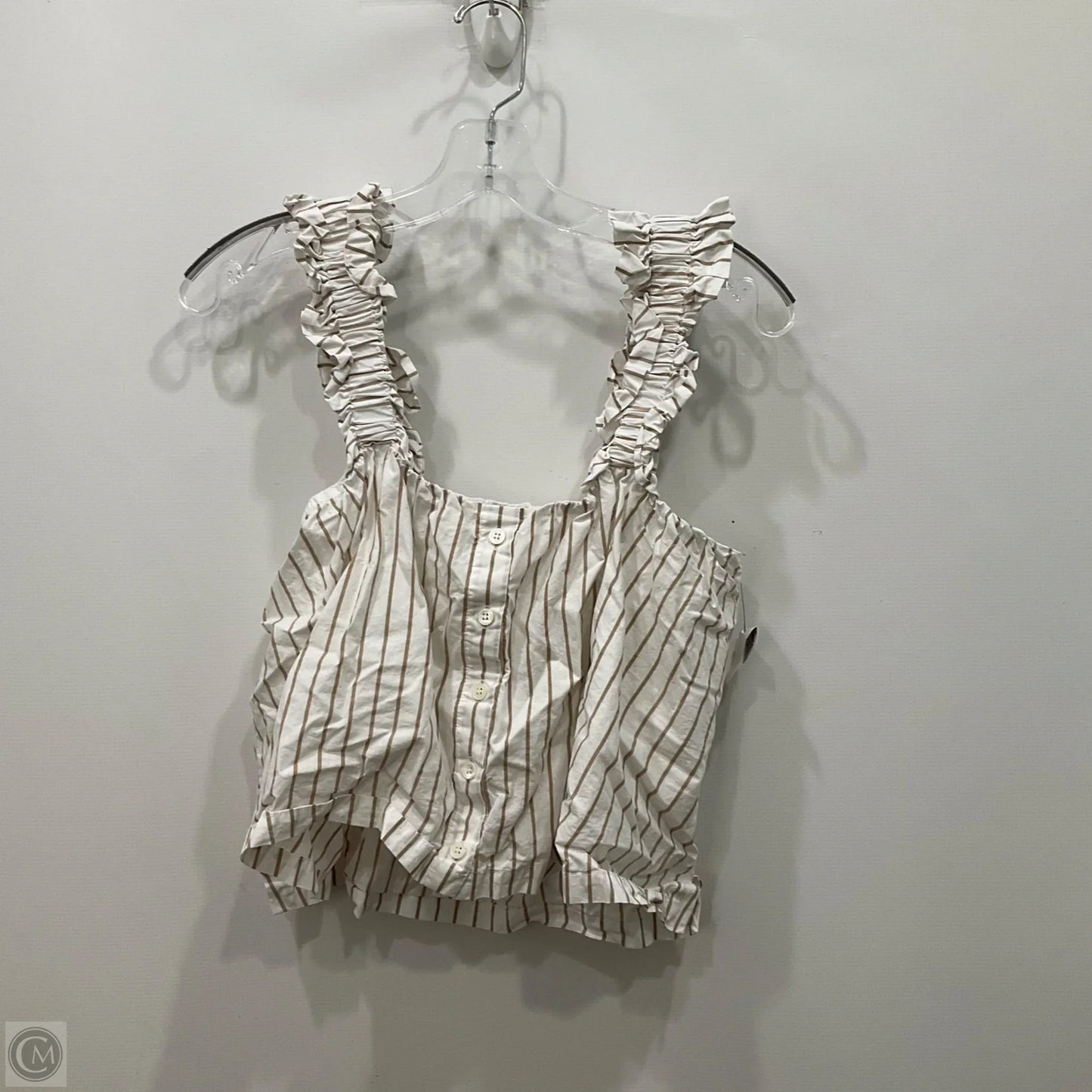 Top Sleeveless By Frame In Striped Pattern, Size: S