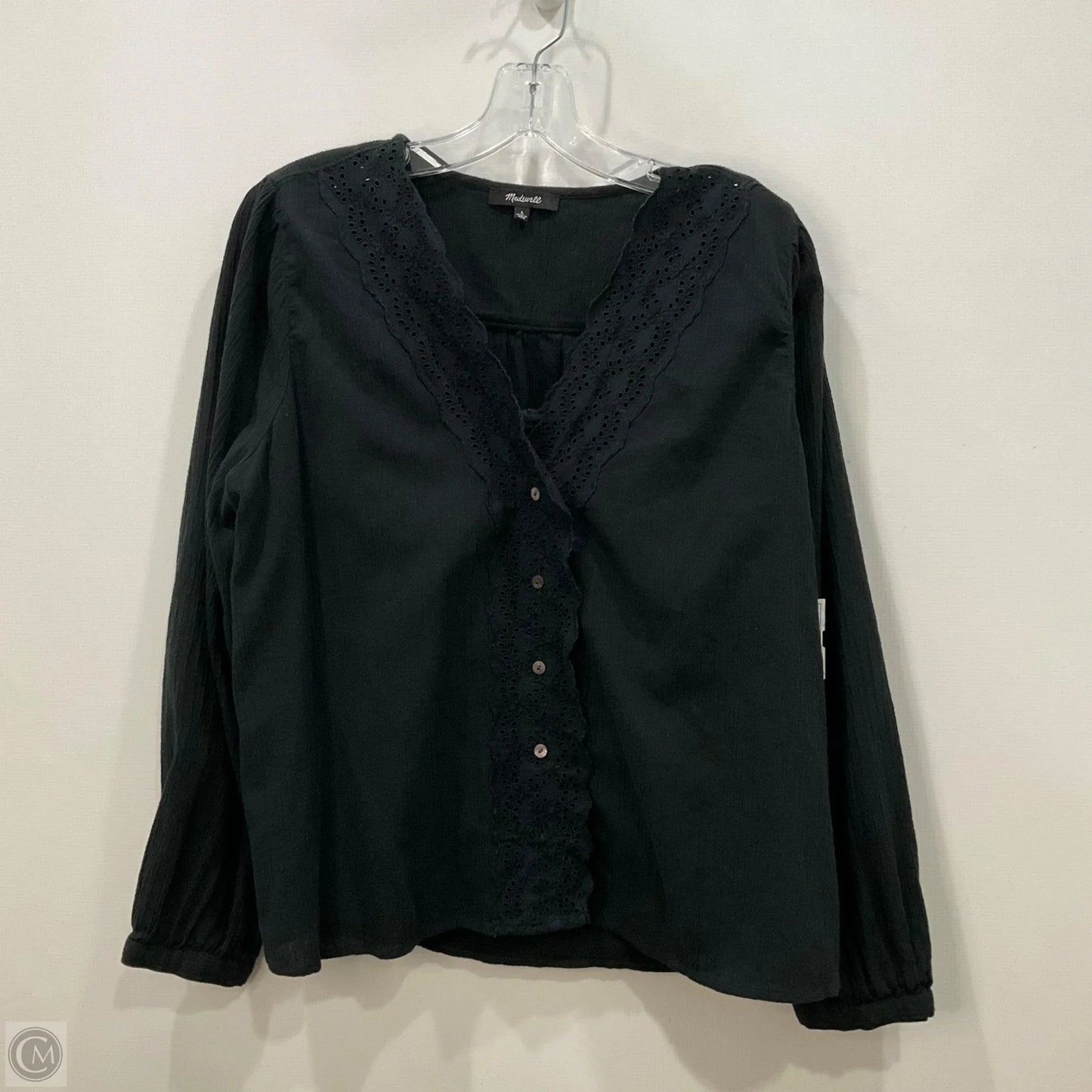 Top Short Sleeve By Madewell In Black, Size: L