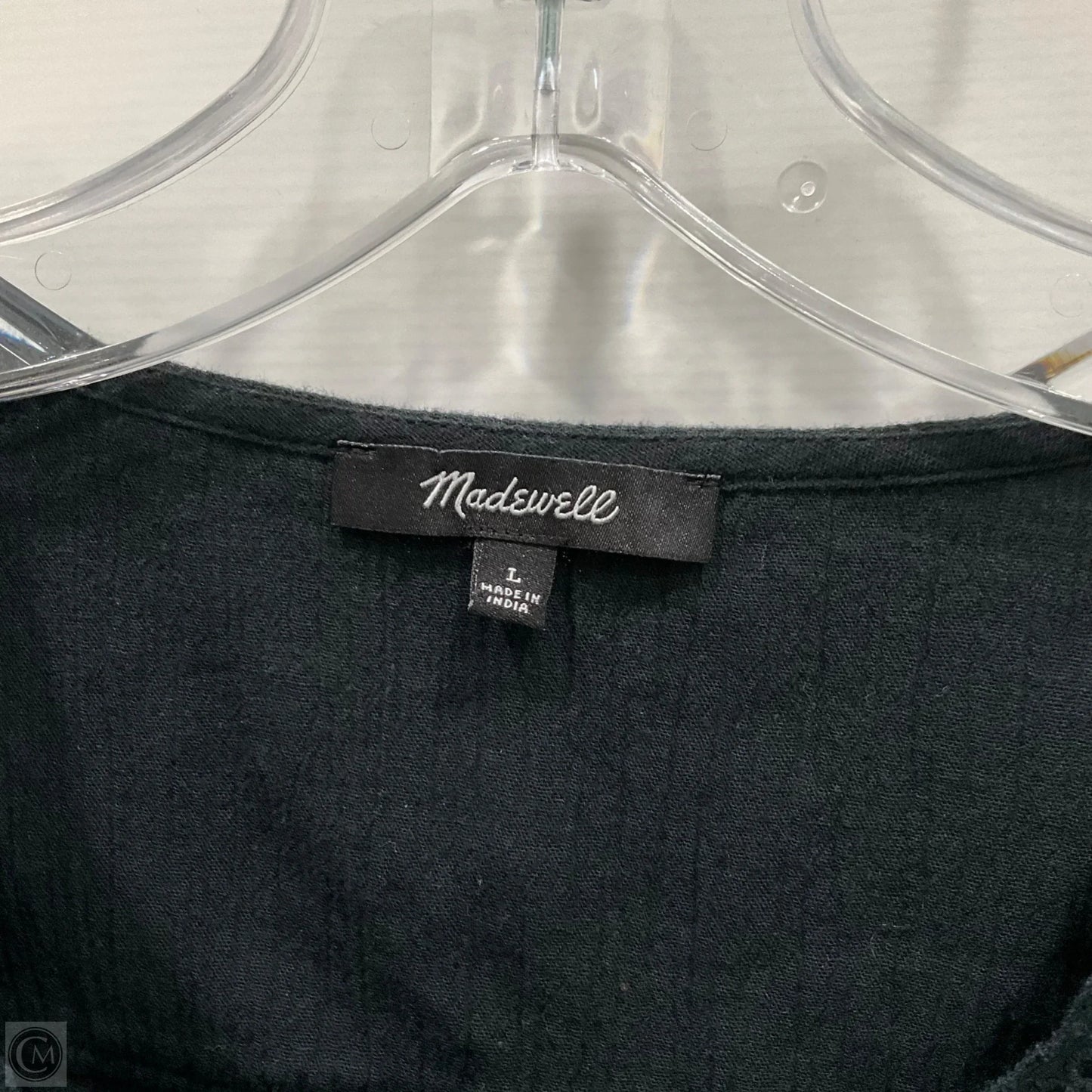 Top Short Sleeve By Madewell In Black, Size: L