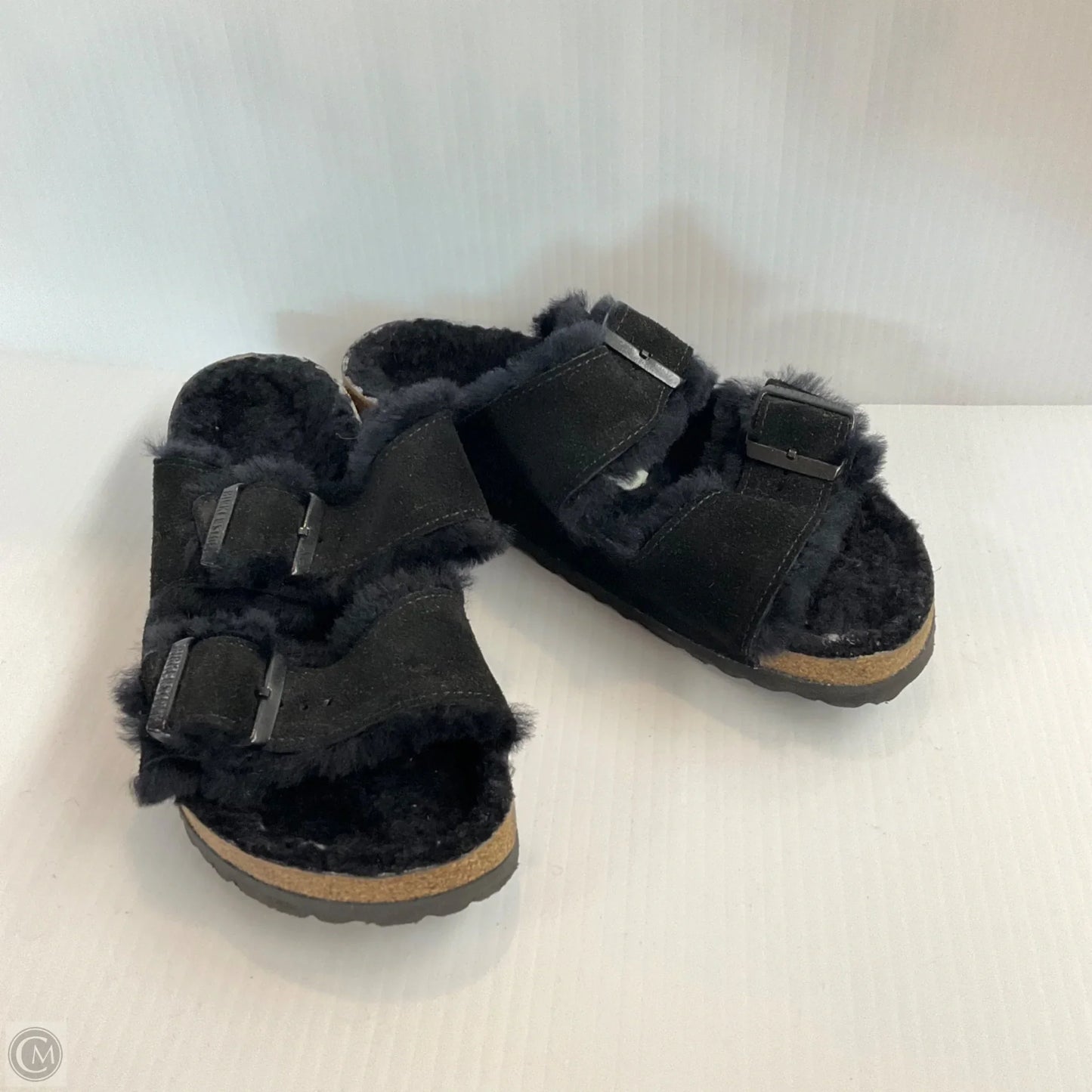 Sandals Flats By Birkenstock In Black, Size: 7.5