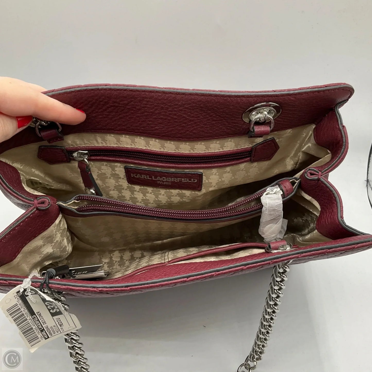 Handbag Designer By Karl Lagerfeld, Size: Medium
