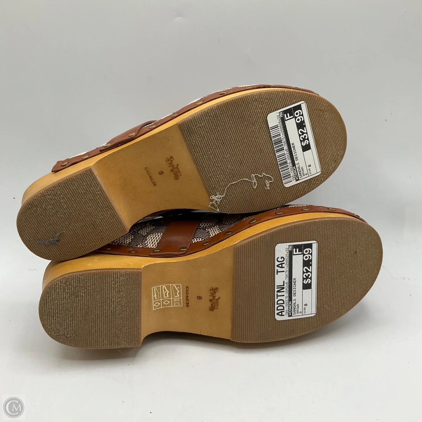 Sandals Designer By Coach In Brown, Size: 8