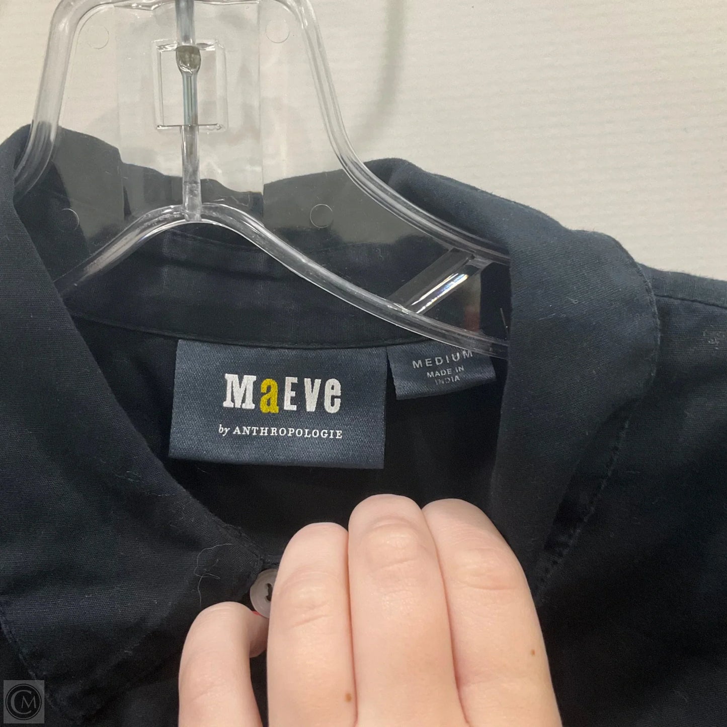 Top Long Sleeve By Maeve In Black, Size: M