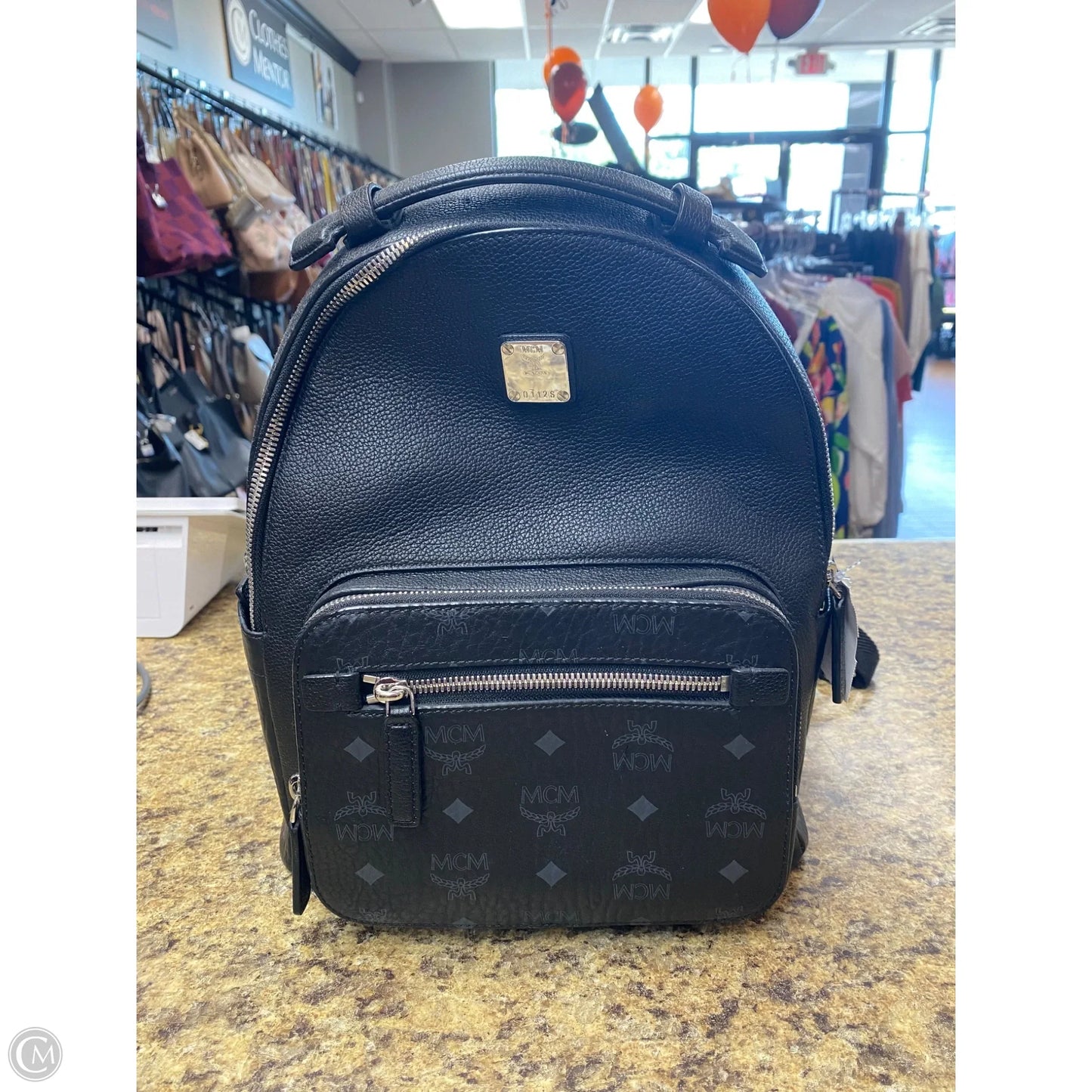 Backpack Luxury Designer By Mcm, Size: Medium