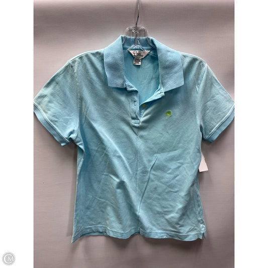 Top Short Sleeve Designer By Lilly Pulitzer In Aqua, Size: L
