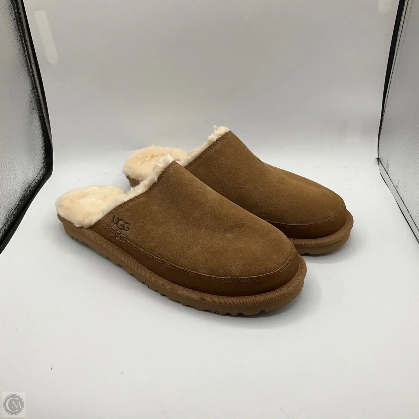 Slippers Designer By Ugg In Brown, Size: 11