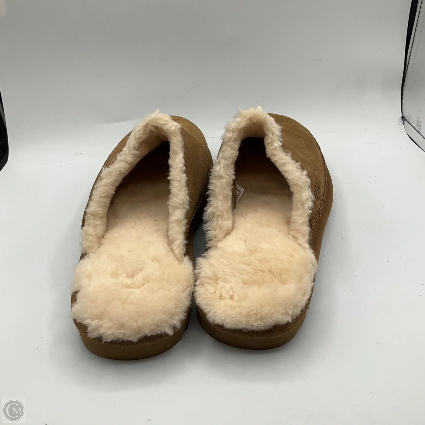 Slippers Designer By Ugg In Brown, Size: 11
